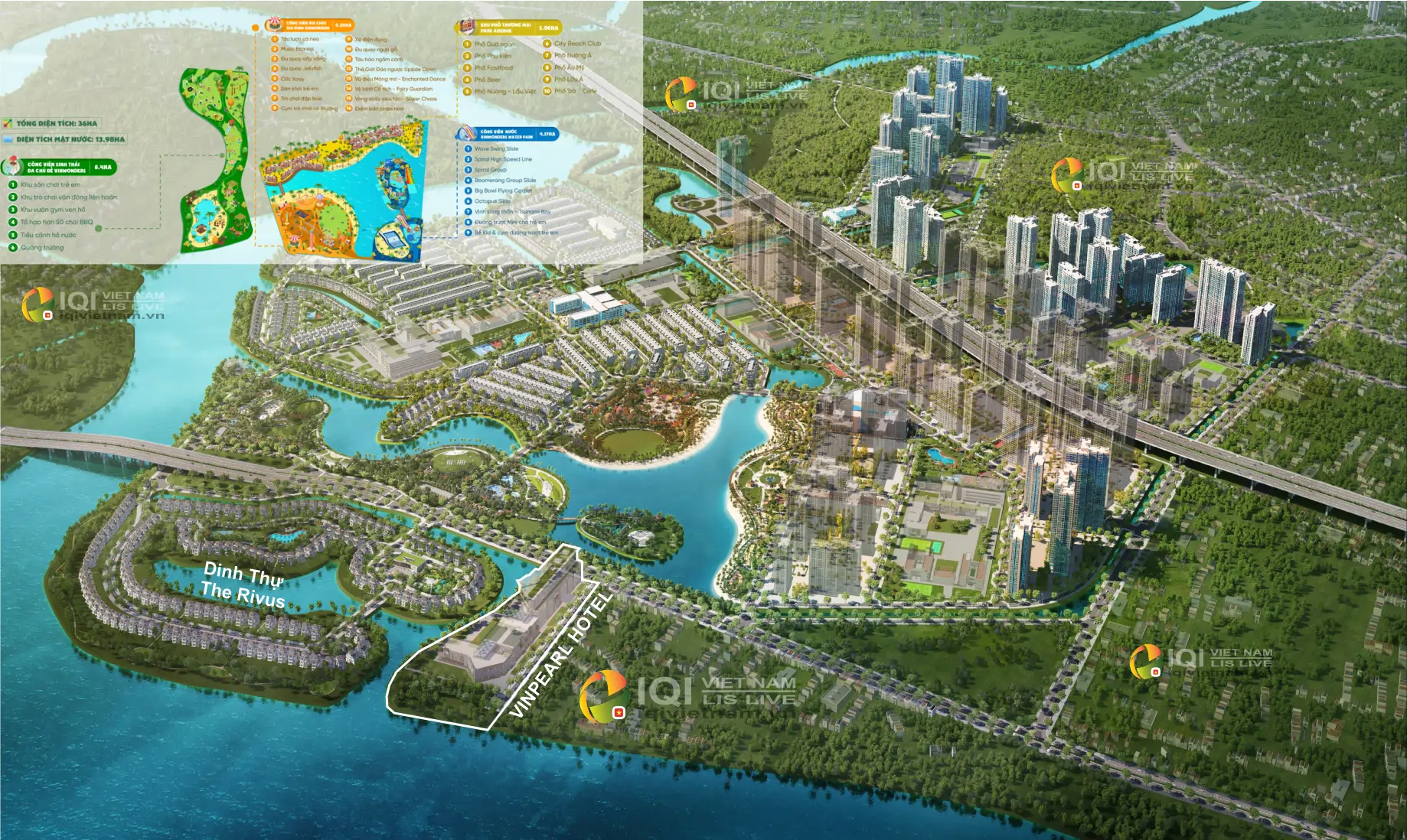 tổng thể vị trí vinpearl hotel vinhomes grand park