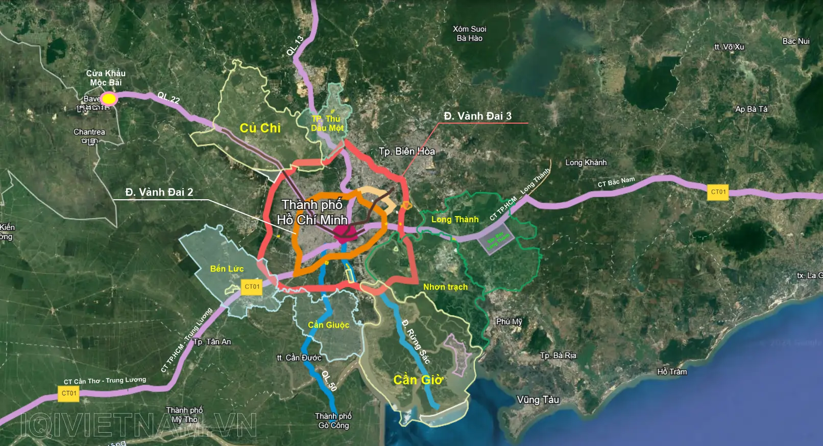 tổng thể đường vành đai 3 và khu vực vệ tinh của thành phố hồ chí minh
