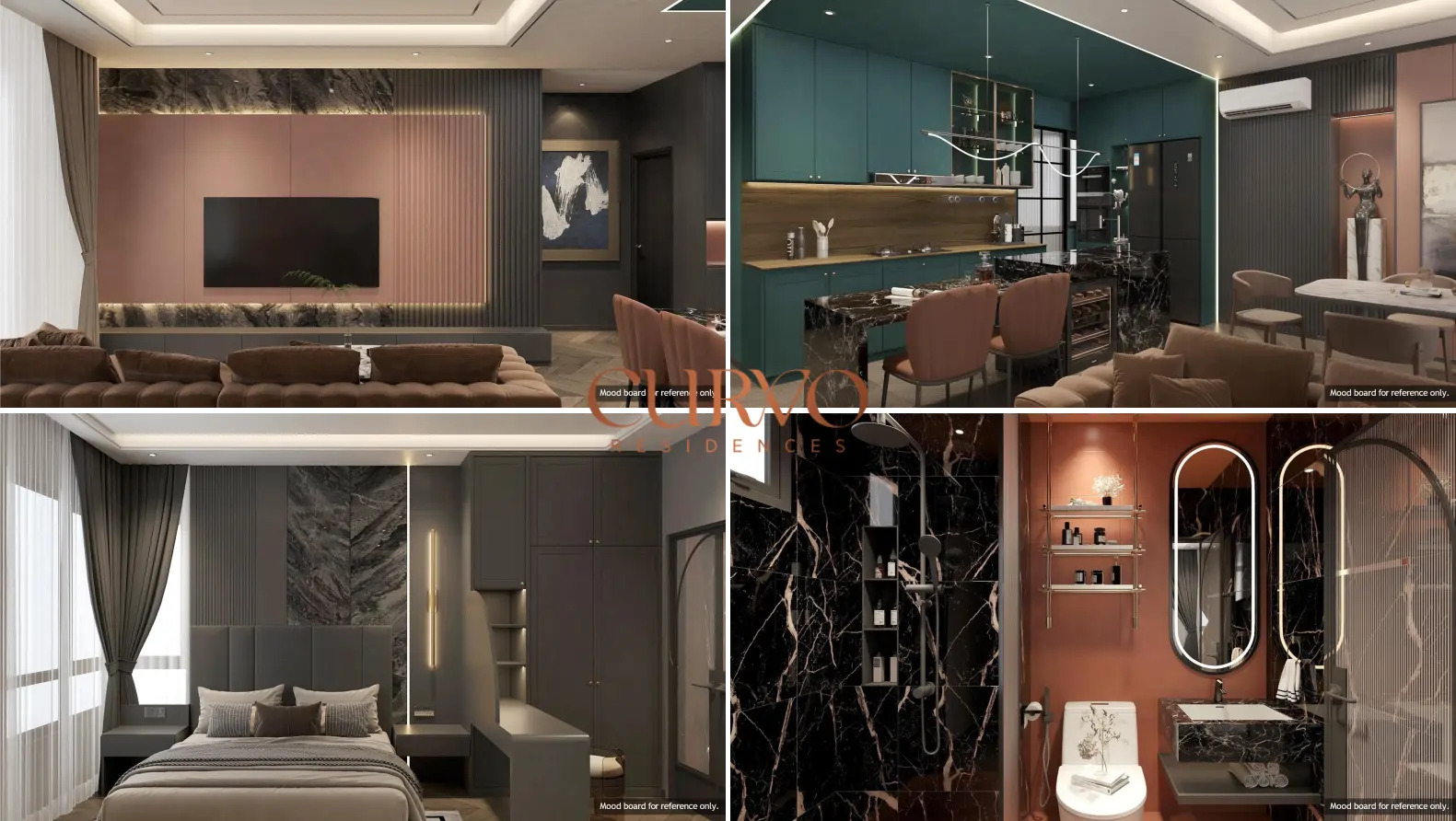 thiết kế modern scandinavian căn hộ curvo residences