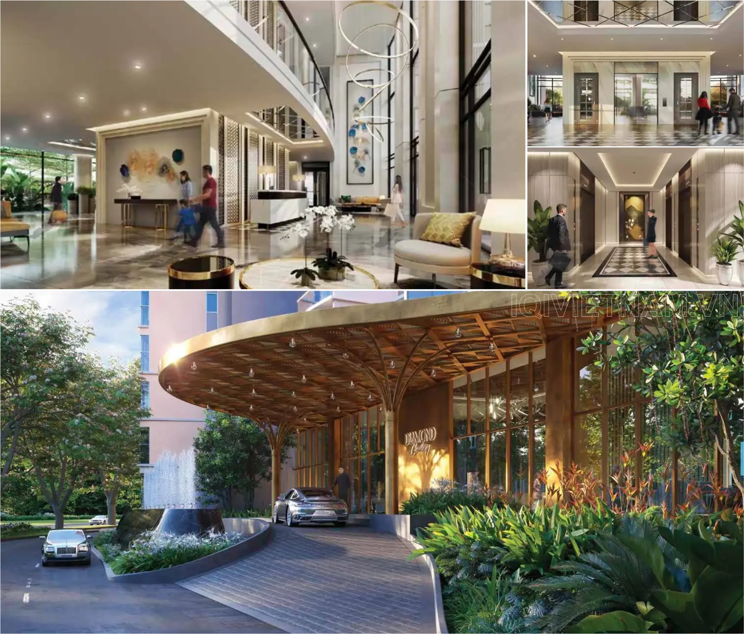 tiện ích sảnh đón căn hộ diamond centery celadon city