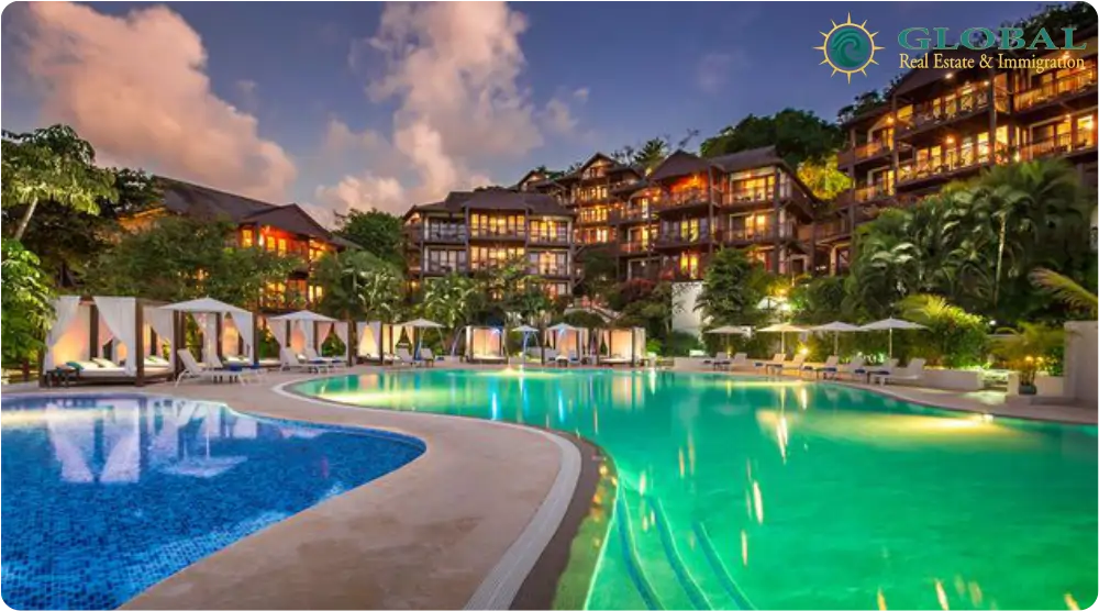 banner bất động sản nghỉ dưỡng Saint Lucia