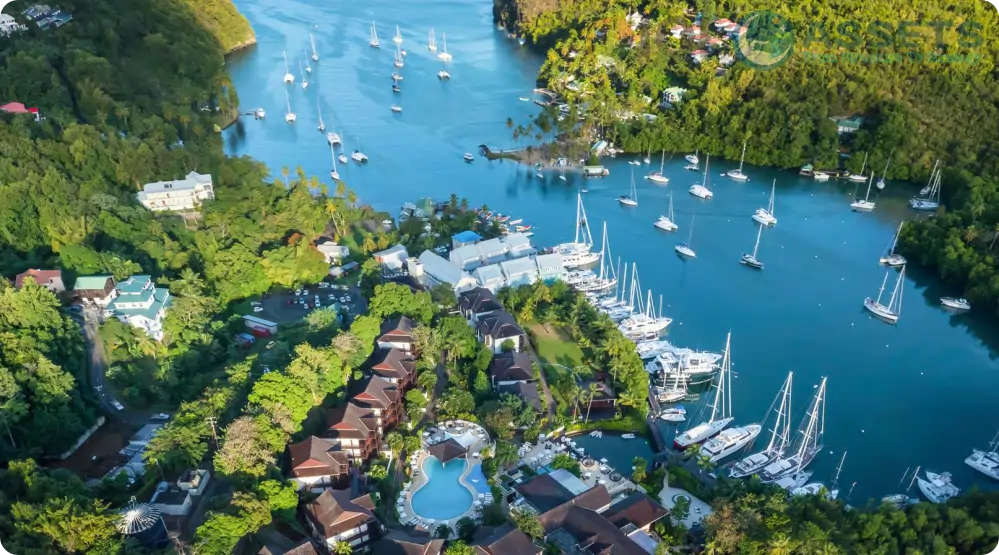 banner quốc gia Saint Lucia